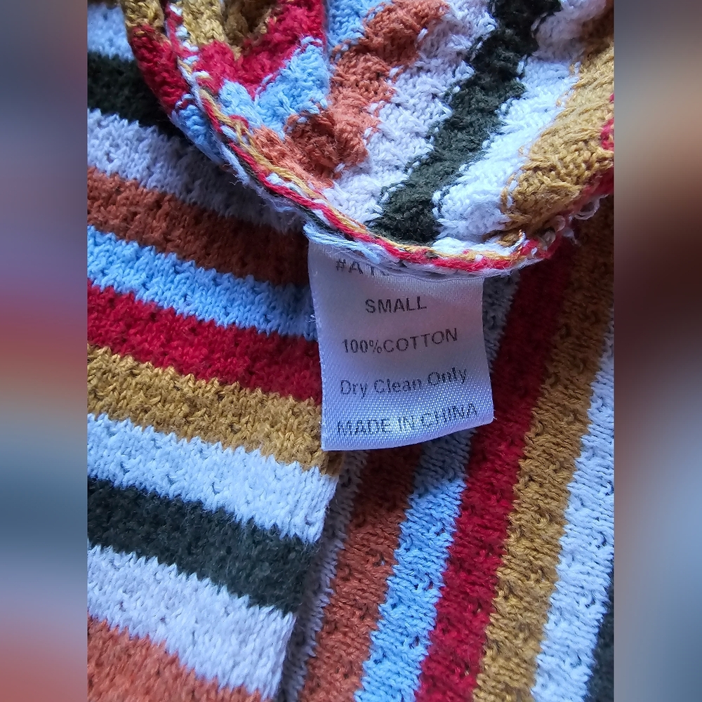 Lumière Striped Knit Tee Size Small Retro Fall 70s 80s EUC - Picture 7 of 7